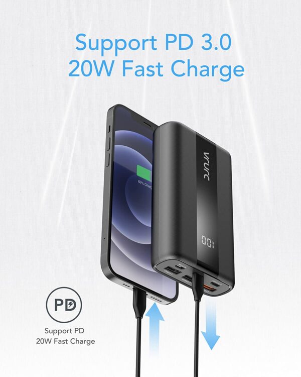VRURC 20000mAh Power Bank