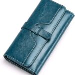 SENDEFN Genuine Leather Wallet for Women - A-blue