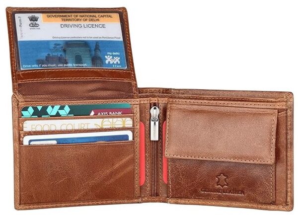 WildHorn Men's Leather Wallet - Bombay Brown - Image 3